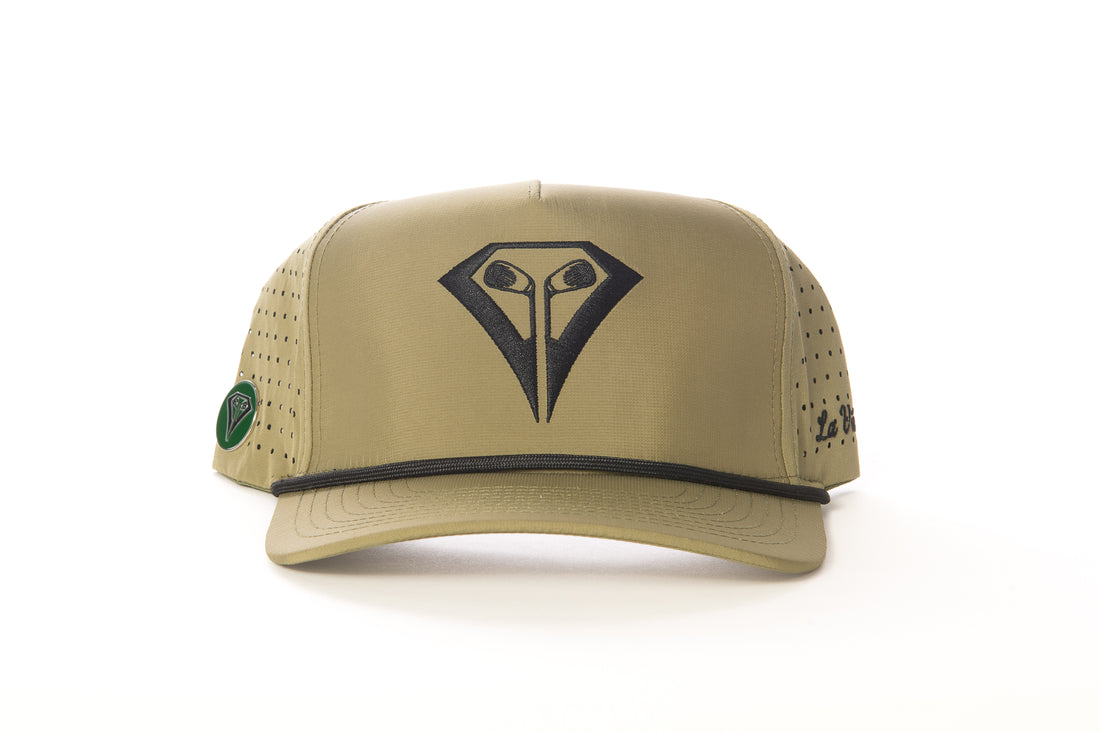 La Vita Golf Rope Hat Moss Green with Black Logo