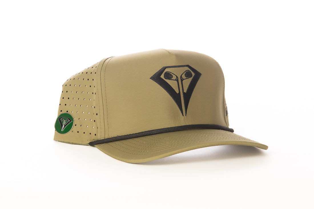 La Vita Golf Rope Hat Moss Green with Black Logo