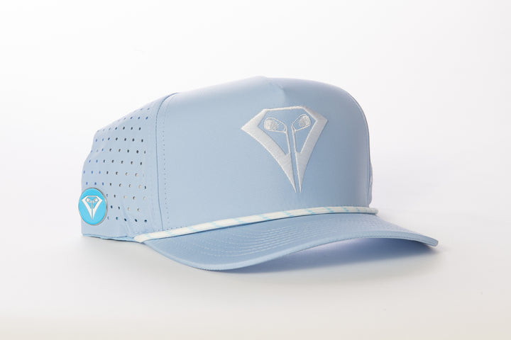 La Vita Golf Rope Hat Powder Blue with White Logo