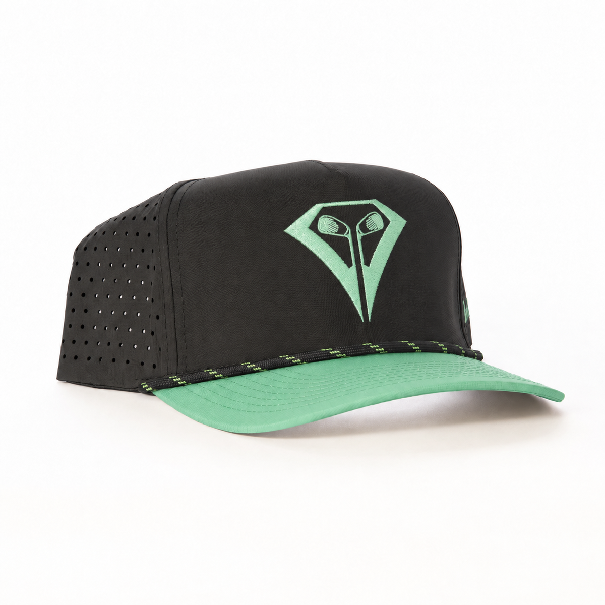 La Vita Golf Signature Rope Hat (Mint Chip) - rope-brim golf snapback, image 4