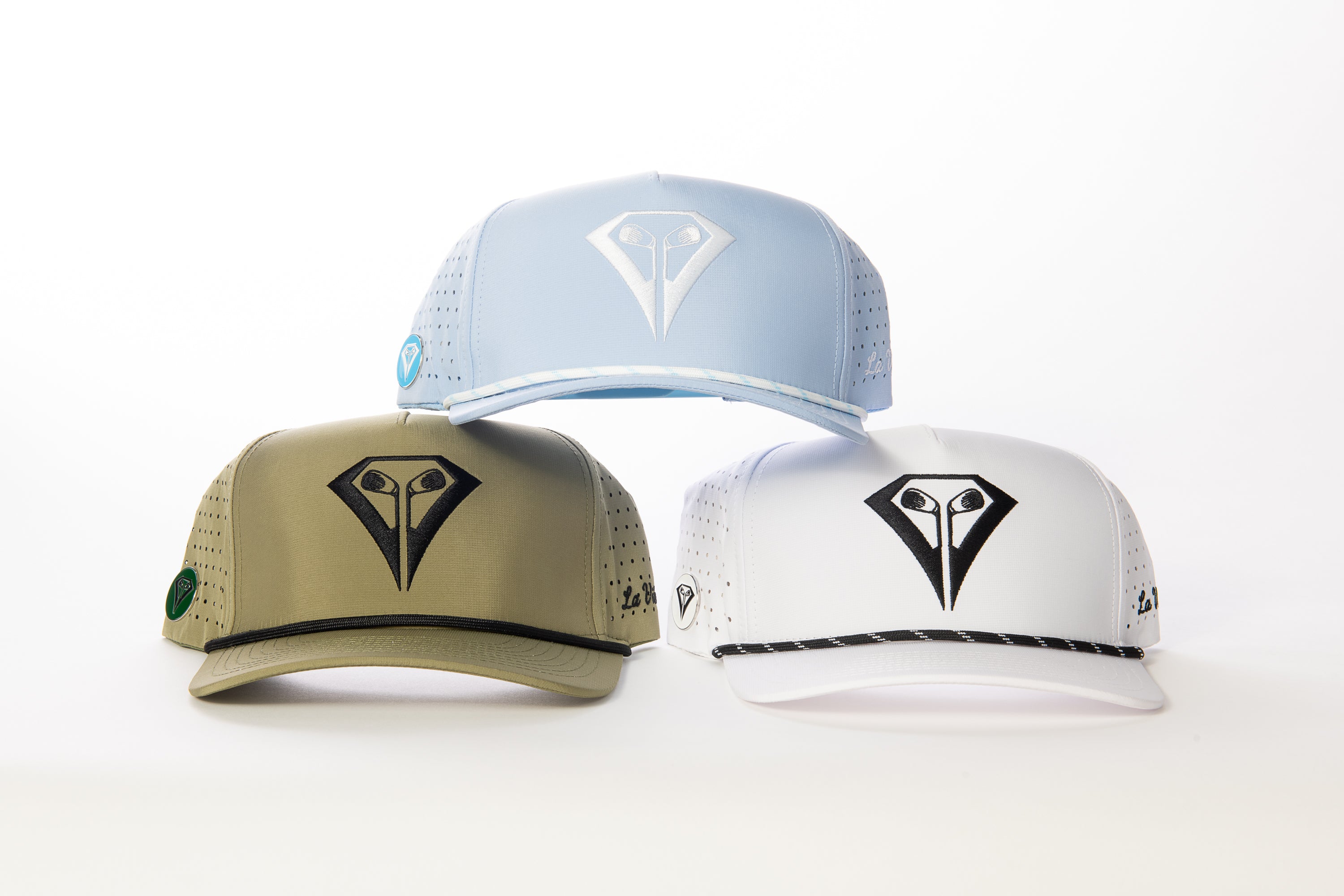 La Vita Golf Rope Hat Moss Green with Black Logo