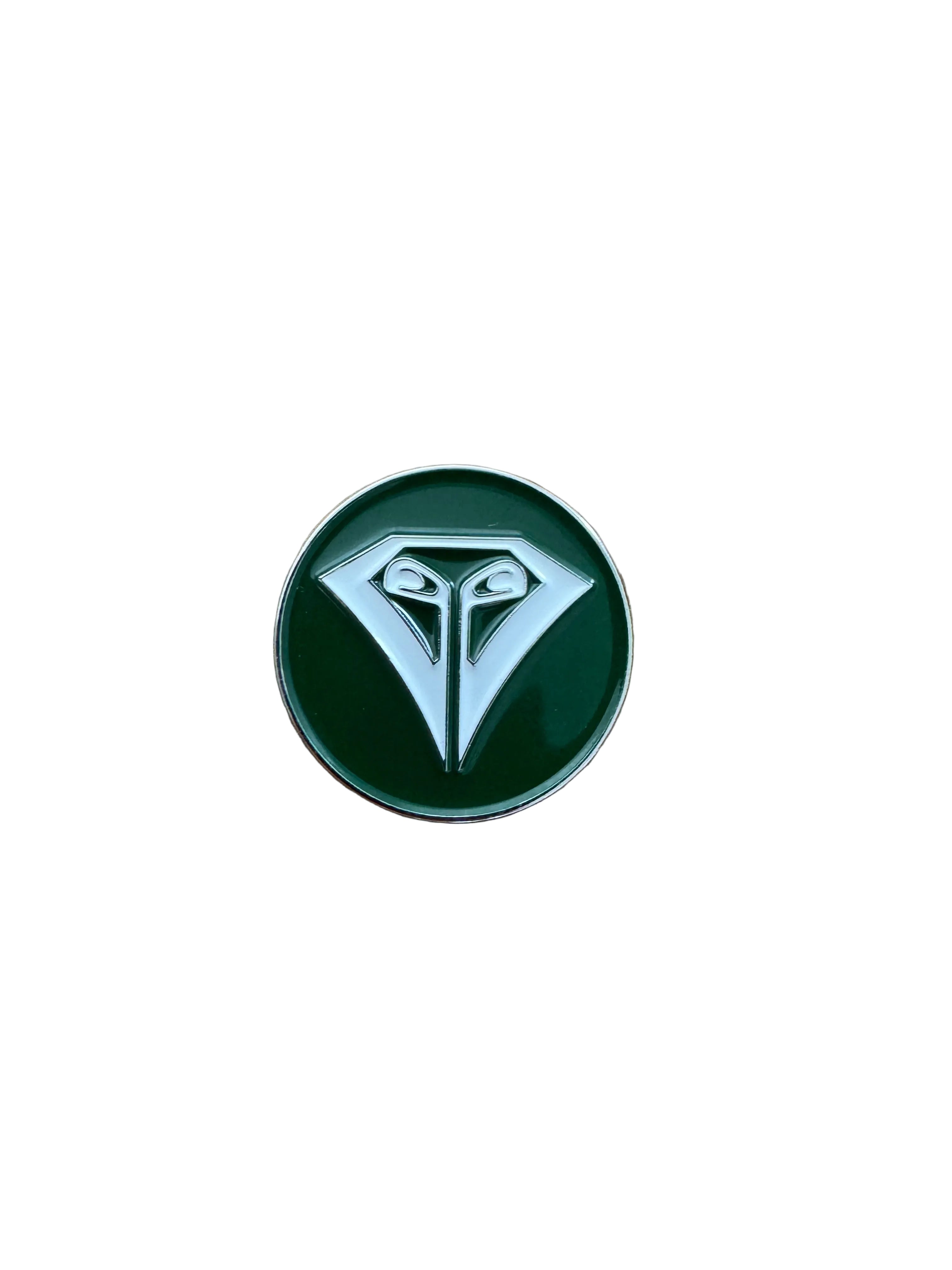 Green and White Ball Marker