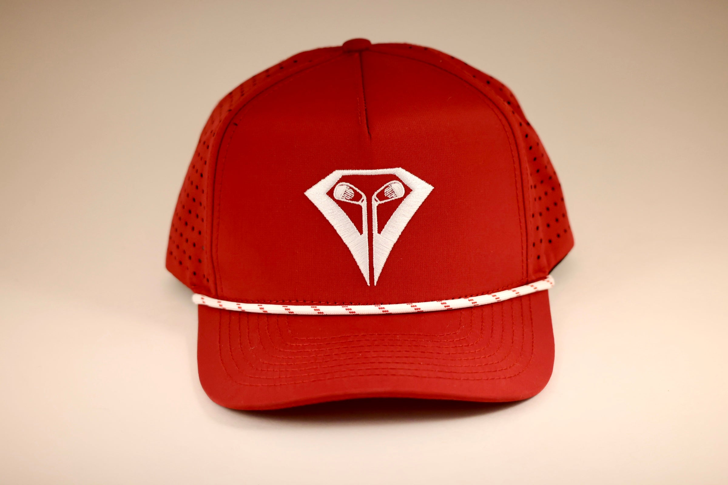 Crimson and White Rope Hat