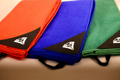 Red Magnetic Golf Towel with Club Brush