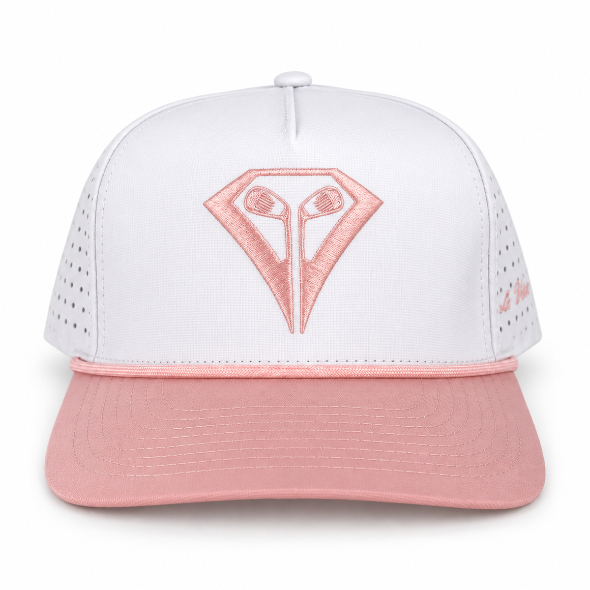 La Vita Golf Signature Rope Hat (Just Peachy) - rope-brim golf snapback, image 2