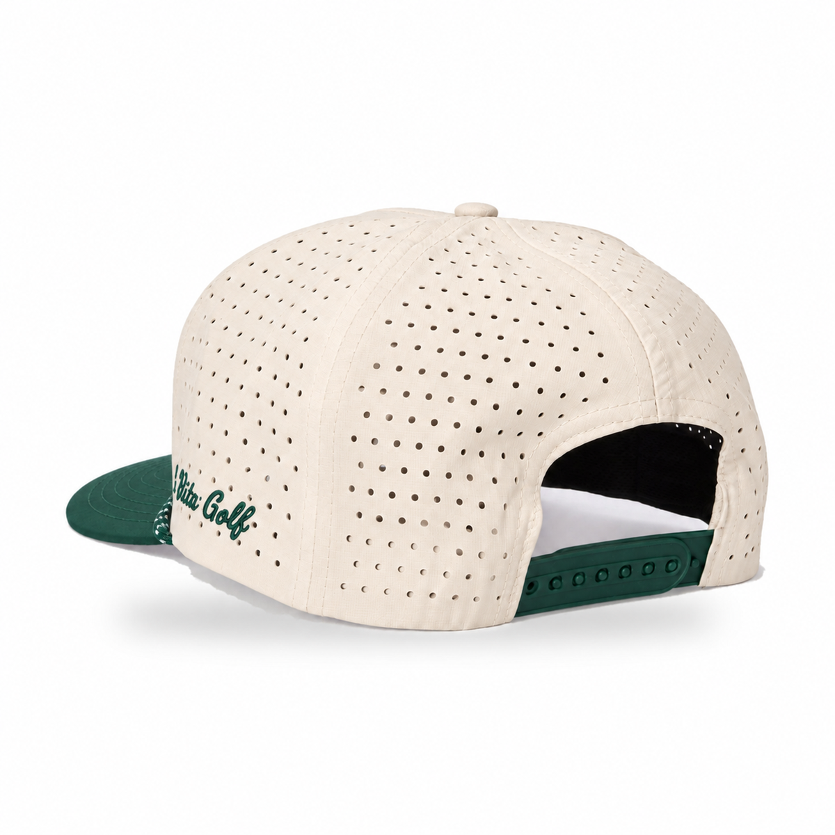 La Vita Golf Signature Rope Hat in Ivy League – back view showing the adjustable snapback closure