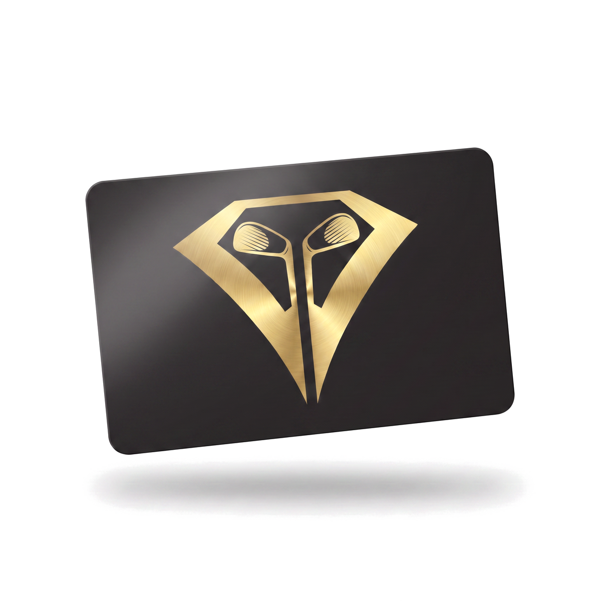 La Vita Golf gift card — matte black card with gold logo