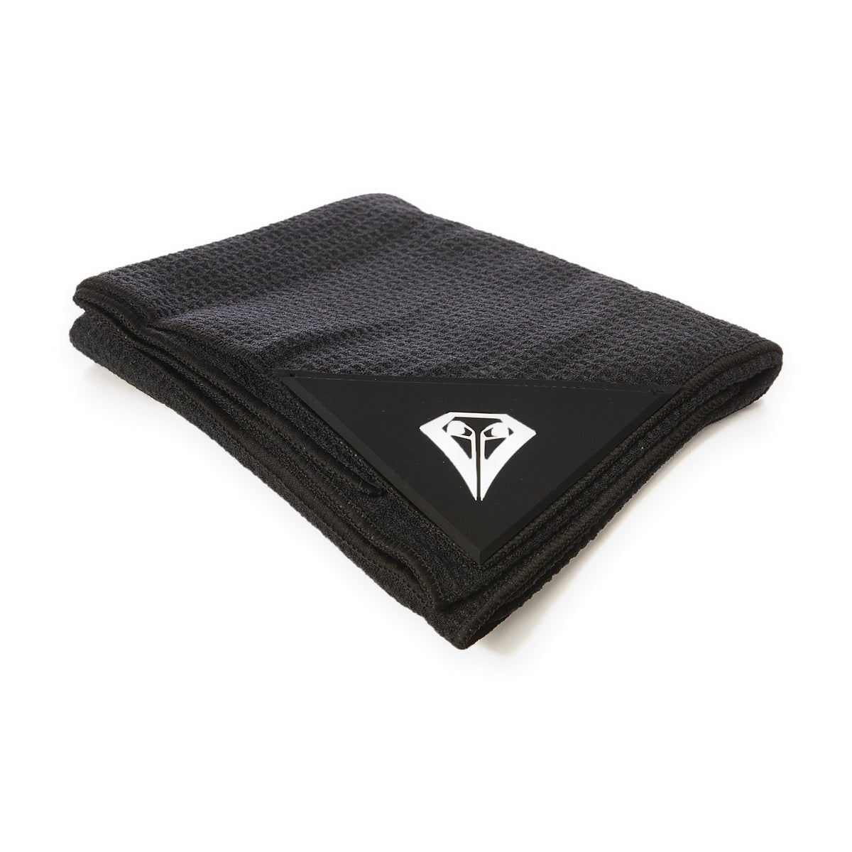 La Vita Golf Magnetic Tour Towel in Midnight Black with integrated club brush