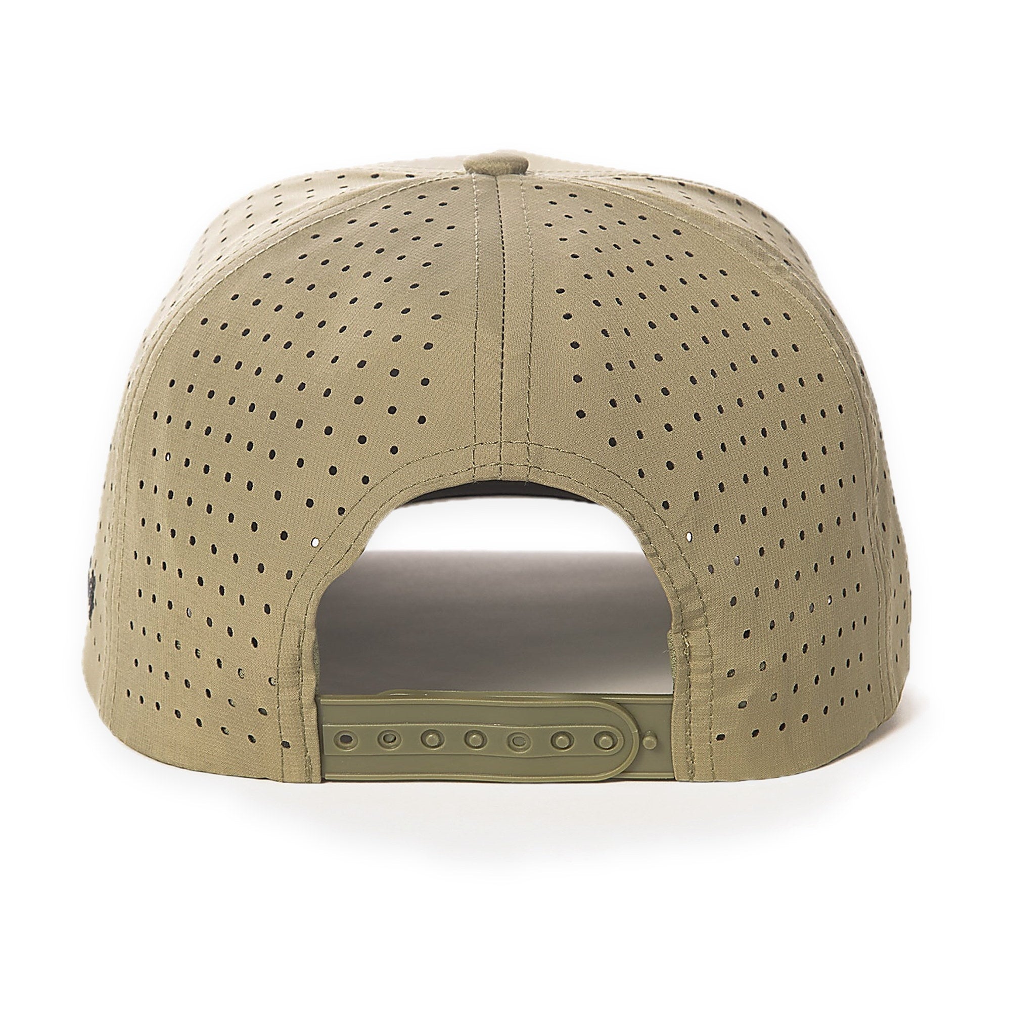 La Vita Golf The Classic Rope Hat (Moss Green) - rope-brim golf cap, side view on a plain white background