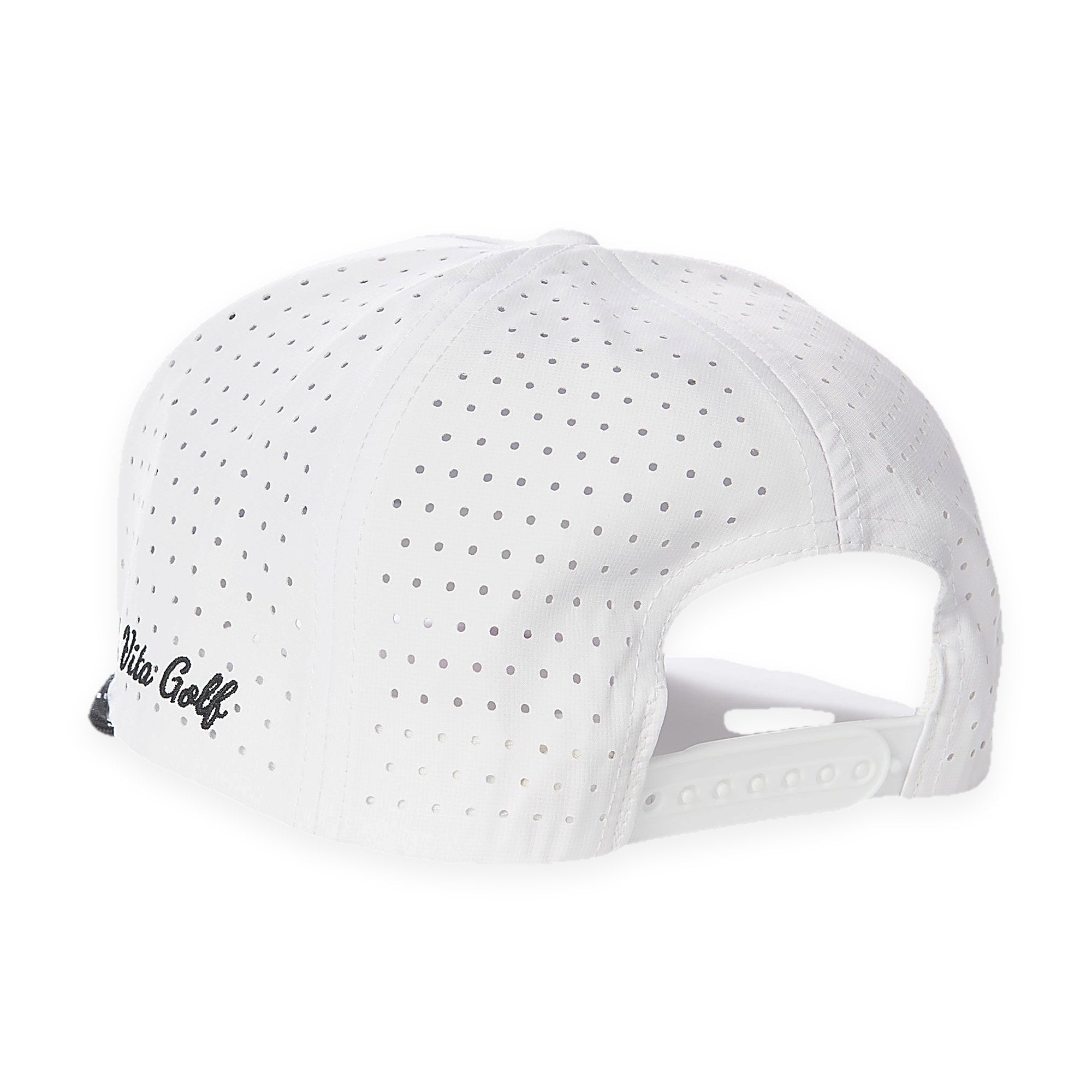 La Vita Golf The Classic Rope Hat (White) - rope-brim golf cap, alternate view on a plain white background