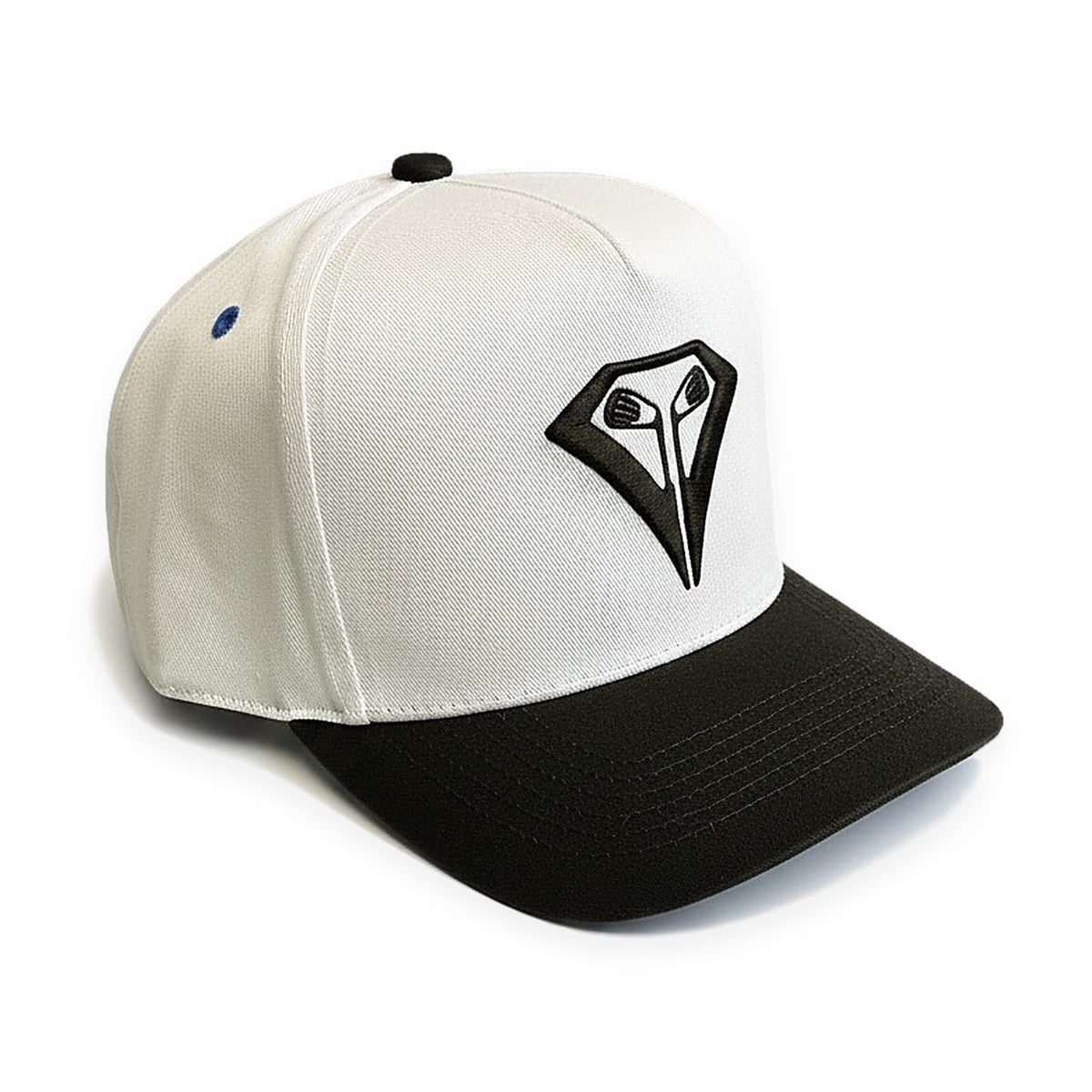 La Vita Golf "Two-Tone" Hat (Black) - three-quarter front view