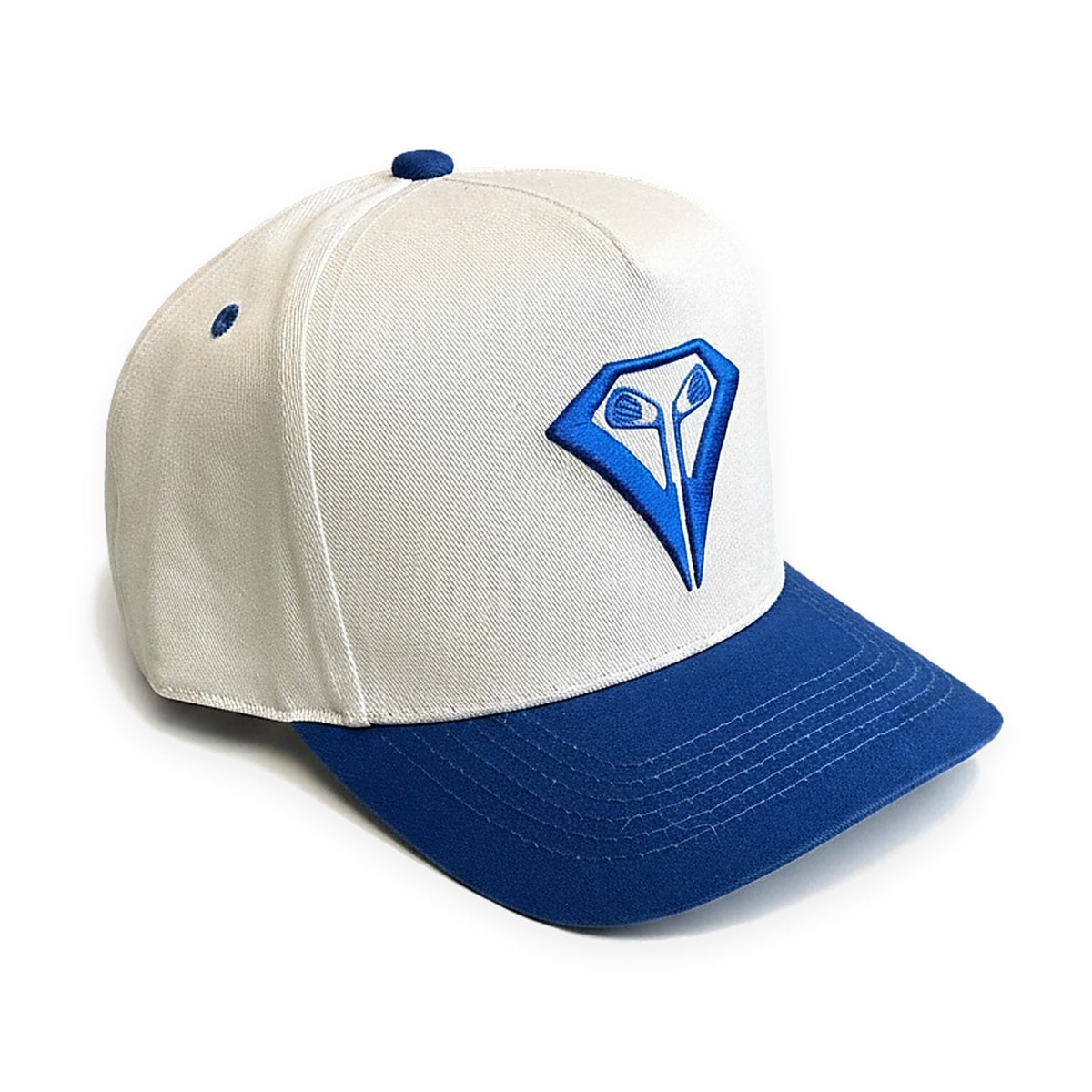 La Vita Golf "Two-Tone" Hat (Blue) - three-quarter front view